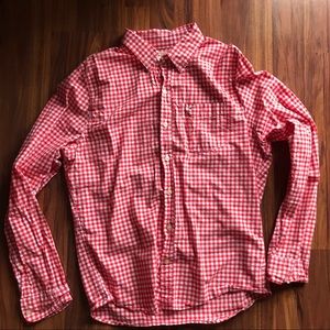 Hollister Red Gingham Button Down Oxford.